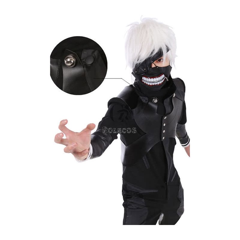 Tokyo Ghouls II Ken Kaneki Cosplay Costume Leather Suit/Hooded Coat