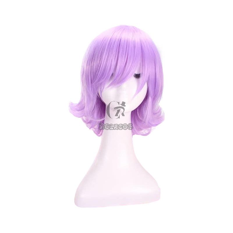Short Purple Anime Haruhi Suzumiya Cosplay Party Full Hair Wig