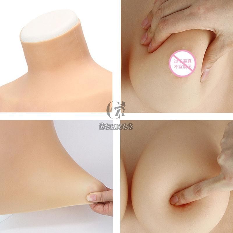 Silicone Breast Forms Fake Artificial  Boobs Cosplay Chest Prop