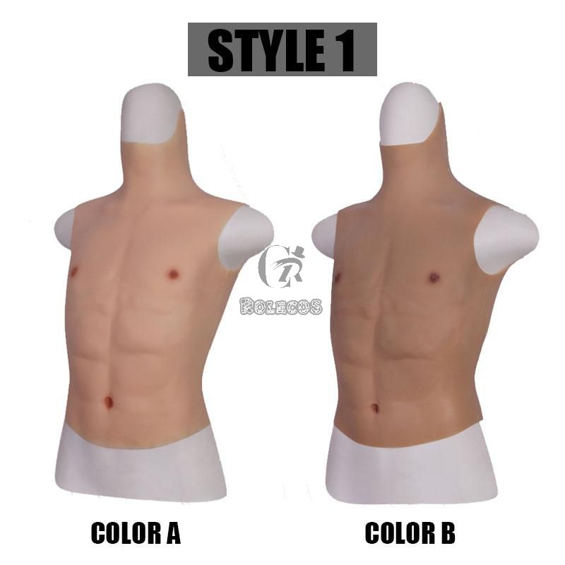 Silicone False Fake Muscle Muscle Chest Man Cosplay Prop