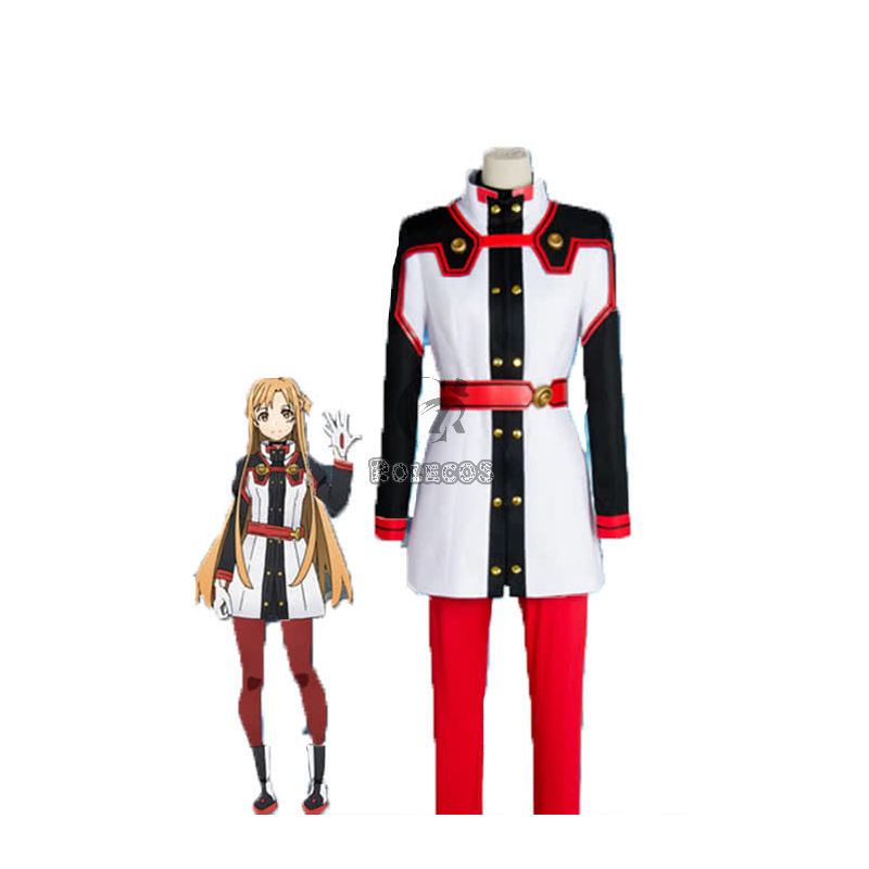 Sword Art Online Asuna Yuuki Red Anime Cosplay Costumes
