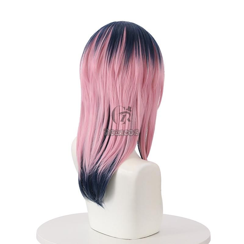 Tokyo Revengers Haitani Rindou Blue Mixed Pink Long Cosplay wigs