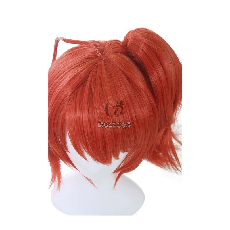Fate/Grand Order Grand Master Olgamally Animusphere Short Straight Orange Red Synthetic Female Cosplay Wigs