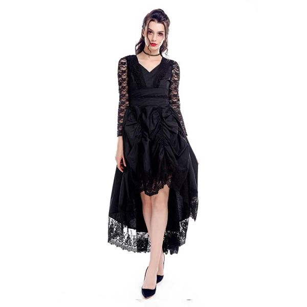 Black Sexy Gothic Victorian Dress Cosplay Costumes For Sale