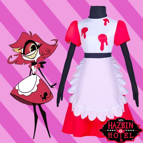 Hazbin Hotel Angel Dust Black Outfit Cosplay Costume