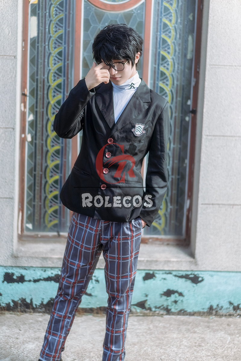 【size: L last Batch】【In Stock】Persona 5 Joker Black Uniform Suit Game  Cosplay Costumes