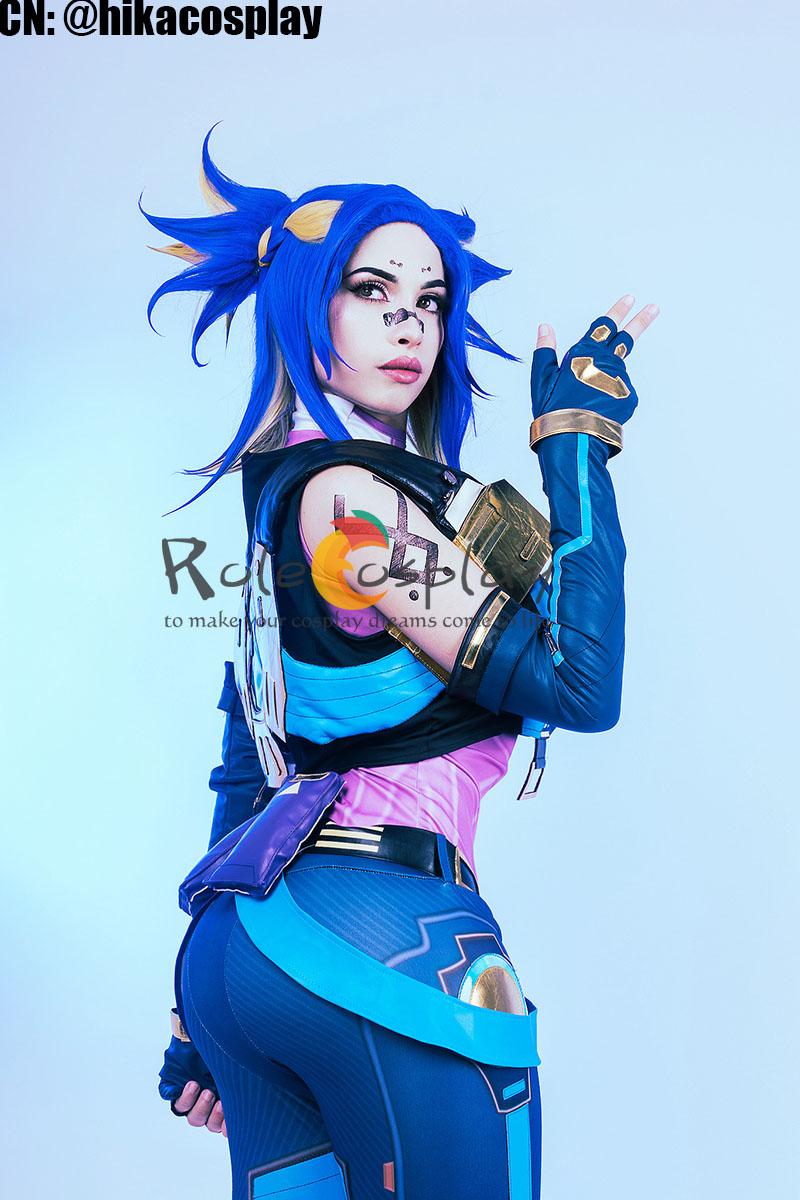 ROLECOS Game Val Neon Cosplay Costume Neon Cosplay Costumes Blue
